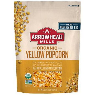 Photo 1 of Arrowhead Mills Organic Yellow Popcorn - 28oz (Pack of 6) exp- July 06/2021 - factory sealed 