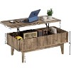 PAKASEPT Fluted Lift Top Coffee Table with Storage, Hidden Storage Compartment, for Living Room - 2 of 4