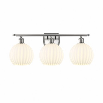 White Venetian - 3 Light Bath Vanity In Modern Style-11 Inches Tall and 28 Inches Wide