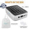 SereneLife Full Size Inflatable Premium Airbed Flocked PVC Mattress for Travel & Camping w/ Internal AC Pump, Storage Bag, & 2 Repair Patches (2 Pack) - 4 of 4