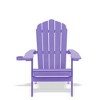 Sonkuki Patio Outdoor Folding Plastic Wood Adirondack Chair, Weather Resistant for Lawn, deck and Backyard - 2 of 4