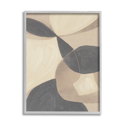 Stupell Modern Beige Boho Abstract Shapes Framed Giclee