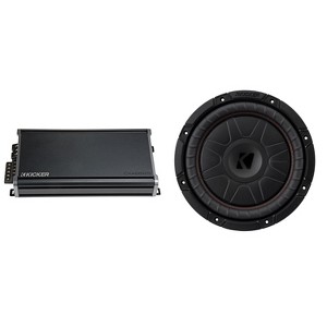 Kicker 10 Inch CVT Thin Woofer Includes 52CVT102 Package with 46CXA6605 Amplifier - 1 of 4