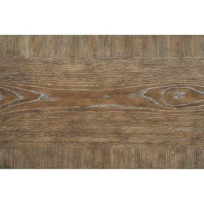 Chipped White & Distressed Wood Extendable Dining Table