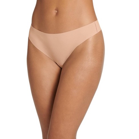 3 Jockey Women's Invisible Edge Microfiber Thong Underwear Size