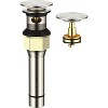 Bathroom Sink Drain with Overflow - Big Cap Pop up Drain Fit for Large Undermount Sink with Standard 1 3/4" Drain Opening,Brushed Nickel - 3 of 4