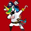 Junior's Design By Humans Dabbing Dance Pirate Unicorn Gifts Funny Halloween Costume Gift By lukesstore T-Shirt - 2 of 3