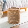 Mark & Day Pottenstein 18"H x 16"W x 16"D Natural Fiber Tan Pouf - 2 of 3
