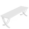Resenkos Computer Desk, Office Desk, Study Desk,78.74" Two Person Desk Industrial Double Computer Desk with Metal Frame,White - 2 of 3