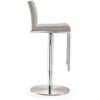 Amalfi Performance Vegan Leather Adjustable Stool White  15"W x 17.5"D x 40.1"H - 4 of 4