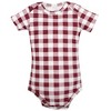 Hudson Baby Infant Boys Cotton Layette Set, Burgundy Tan Suspenders - 3 of 4
