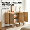 VEVOR Rattan Cabinet, Rattan Storage Cabinet with 3 Magnetic Doors and Adjustable Shelves, Sideboard Buffet Cabinet for Hallway, Entryway - 4 of 4