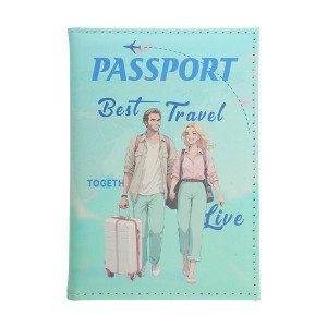 Unique Bargains Figure Pattern Passport Holder 1 Pc - 1 of 4