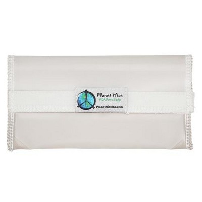 Planet Wise Reusable Clear Hook and Loop Snack Bag - Clear