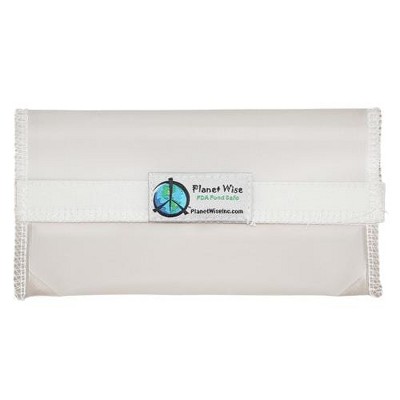 Planet Wise Reusable Clear Hook and Loop Snack Bag - Clear