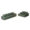 Corduroy L-Shaped Modular Sectional Sofa with Chaise, 4-Piece Cloud Couch with Neck Support Pillows and Deep Cushions for Living Room and Bedroom - 3 of 4