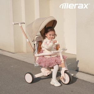 7-in-1 Foldable Toddler Tricycle with Adjustable Parent Handle, Removable Pedal, Canopy & Guardrail, Trike for Kids 12-72 Months - Merax - 1 of 4