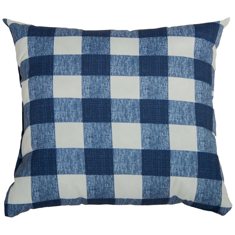 22"x22" Oversize Plaid Poly Filled Square Throw Pillow - Rizzy Home, 1 of 6