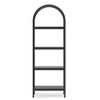 Resenkos Book Storage Display Book Shelf,4-Tier / 5-Tier Bookshelf, Arched Bookcase Display Rack with Storage Shelves Black - 2 of 4