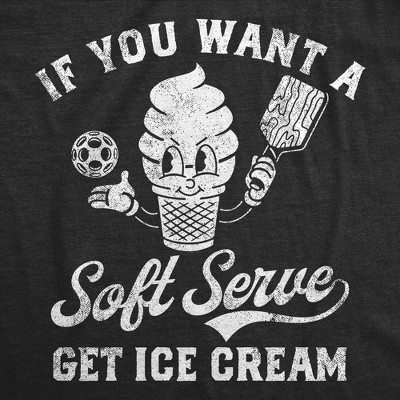 Мужские футболки Crazy Dog T-Shirts, Inc. Mens Funny T Shirts If You Want A Soft Serve Get Ice Cream Pickleball Tee - Crazy Dog Men's T Shirt for Pickleball Fans Black L — фото 2