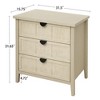 HDZNVF 3 Drawer Natural Dressers, Suitable for Bedroom, Living room, Study - 3 of 4