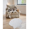 Marilyn Collection Seashell Shape Bath Rug – 100% Cotton, Ultra Plush 2200 GSM, Machine Washable Reversible Bathroom Mat – 25" x 28" Shell - 4 of 4