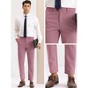 Lars Amadeus Men's Dots Pattern Slim Fit Flat Front Pants - 4 of 4