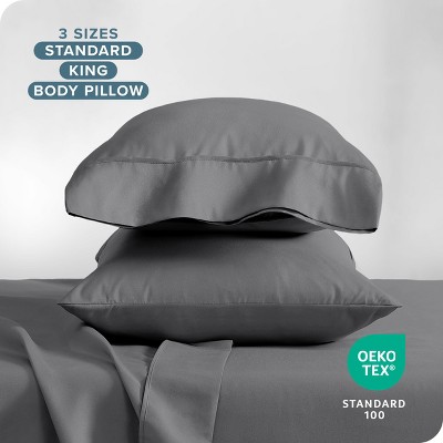 Gray Ultra-Soft Microfiber Standard Pillowcase Set