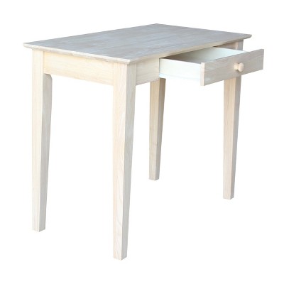 Elegant Solid Parawood Writing Desk with Practical Drawer