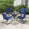Tangkula Set of 2 Outdoor Rocking Chair Patio Rocker w/ Breathable Fabric - 4 of 4