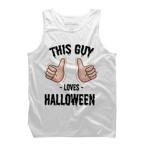 Men's Design By Humans This Guy Loves Halloween By MultimediaOne Tank Top - 1 of 3