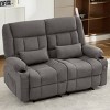 Clihome Recliner Loveseat with Cup Holders for Living Room Love Seat Manual Oversized Recliner with Ergonomic,Side Pocket for Adult - 3 of 4