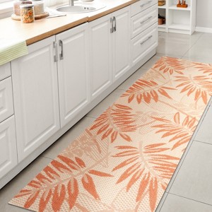 Havana Tropical Palm Leaf Indoor/Outdoor Area Rug - JONATHAN Y - 1 of 4