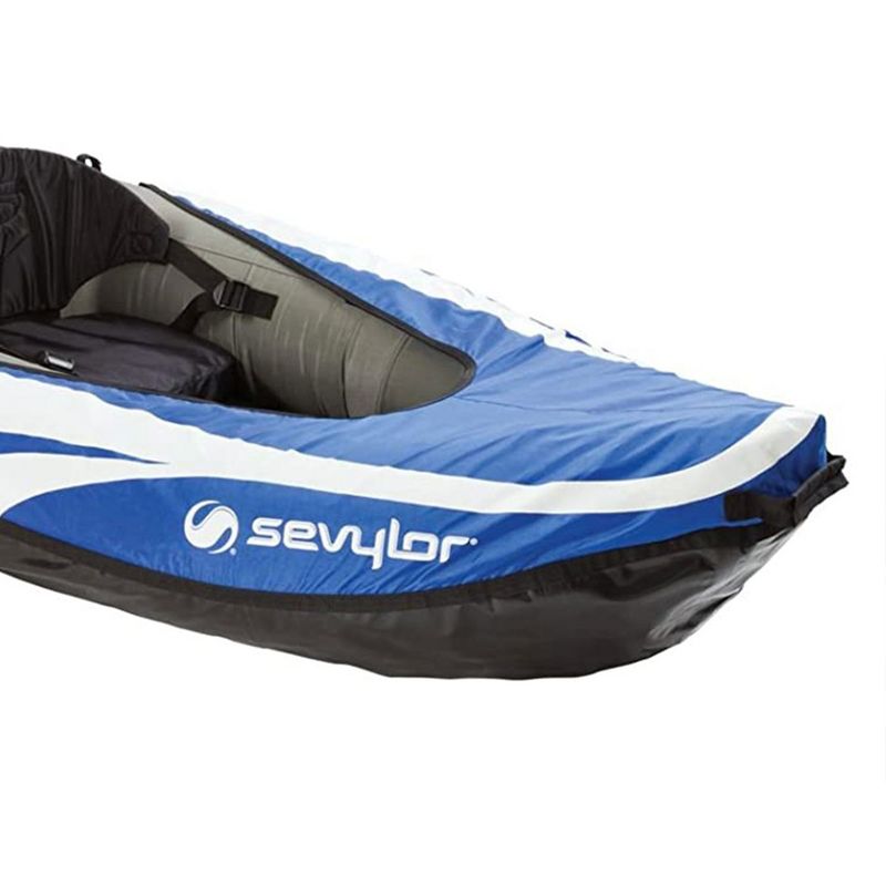 Sevylor Big Basin 3 Person Inflatable Kayak w/Adjustable Seats & Stearns Men's  V2 Series Neoprene V-Flex Life Jacket Vest, Blue, Medium, 5 of 7