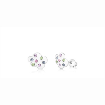 Chanteur Hypoallergenic Kids Jewelry Accessories Clouds CZ White Gold Palladium Plating Stud Earrings Surgical Titanium Posts