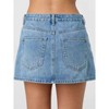 Womens Denim Skirt Casual Mini Jean Skirt Stretch Low Waist Jean Skirt For Women Zip Fly Denim Mini Skirts - 2 of 3