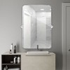 TEHOME Rounded Rectangular Pivoting Metal Framed Wall Mounted Bathroom Vanity Mirror - 3 of 4