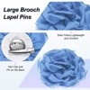 Unique Bargains Handmade Dainty Satin Fabric Big Peony Rose Flower Brooches Hair Clips 1 Pc - 2 of 4