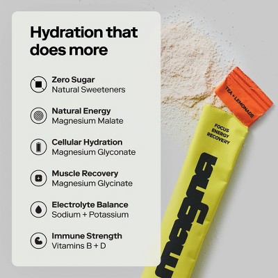 Magna Hydration Electrolyte Mix Stick Pack Dietary Supplement Vegan Powder - Apple Juice - 10ct: Magnesium 210mg, Sugar-Free, Gluten-Free, Non-GMO