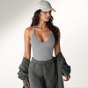 Anna-Kaci Active Women's Ribbed Knit Deep V Neck Tank Top with Seamless Design and Stretch Fit - 4 of 4