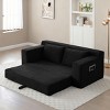 73" Modern Convertible Corduroy Sleeper Loveseat with Memory Foam, No Assembly Folding Sofa Bed for Small Spaces and Room -3irtyhousy - 2 of 4