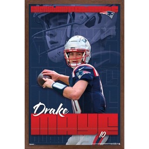 Trends International NFL New England Patriots - Drake Maye 25 Framed Wall Poster Prints - 1 of 4