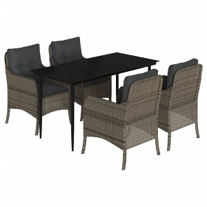 vidaXL Garden Dining Set Grey - 1 of 4