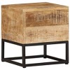 vidaXL Side Table Natural mango wood, black - 3 of 4