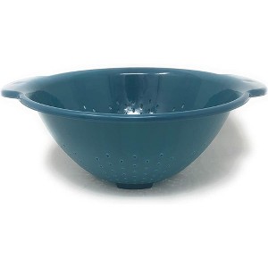 Debra's Kitchen Made in USA 4qt Colander - Teal, High-Grade Durable Plastic - 1 of 3