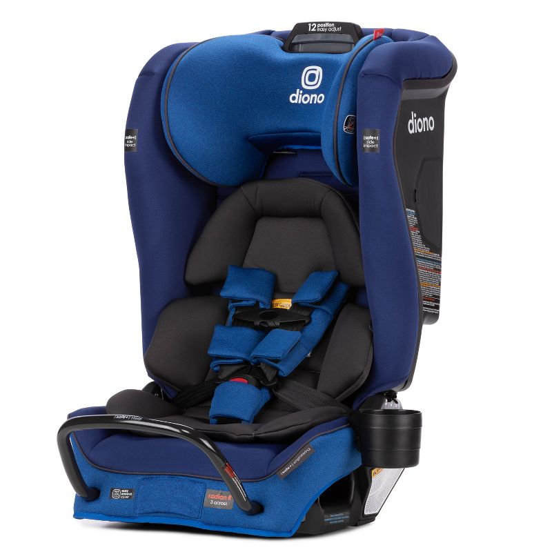 Diono Radian 3RXT Safe + Latch Convertible Car Seat - Sky Blue, 1 of 11