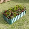 7.6x3.7x0.98ftRaised Garden Bed Kit - Metal Raised Bed Garden,Black - 3 of 4
