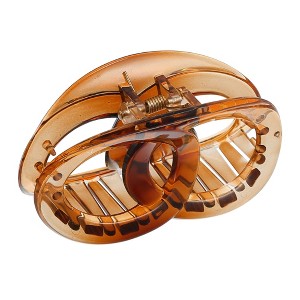 Unique Bargains Women's 3.27" Claw Clip Hair Accessories No Slip Plastic Brown Hair Clip - 1 of 4