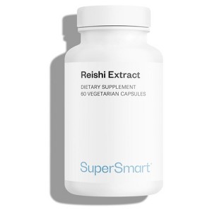 SuperSmart Reishi Extract 1000mg per Day (High Strength) - Reishi Mushroom Supplement | Non-GMO & Gluten Free - 60 Vegetarian Capsules - 1 of 1