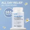 Curist Loratadine 10mg 365 Count Non Drowsy Allergy Medicine - 24 HR Antihistamine Tablets Indoor & Outdoor Allergy Medicine for Adults - 365 Tablets - 4 of 4